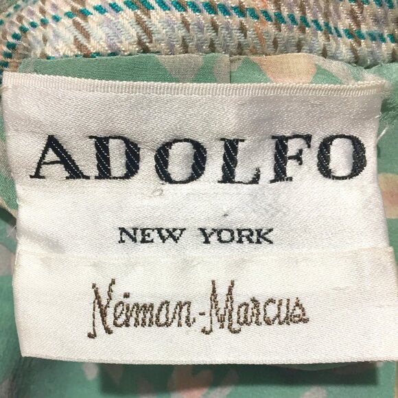 VINTAGE ADOLFO NEW YORK NEIMAN MARCUS PLAID BLAZERS SIZE S - Picture 10 of 10